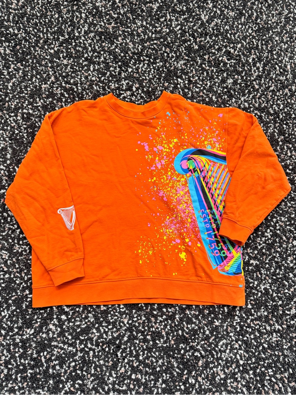 Guinness x ACHES Limited Edition Orange Harp Sweatshirt Size M